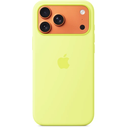 Чехол для iPhone Apple iPhone 17 Pro Max Silicone Case with MagSafe - Neon Yellow (MGFM4)