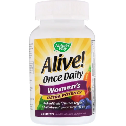 Nature's Way, Alive! Once Daily Women's Ultra Potency Multi-Vitamin, 60 Tablets (NWY-15686)