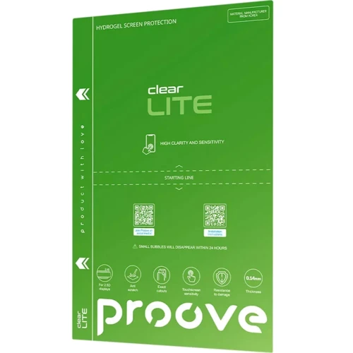Защитная пленка для iPhone Proove Hydrogel Screen Protection LITE Clear: Тип защиты экрана на экран