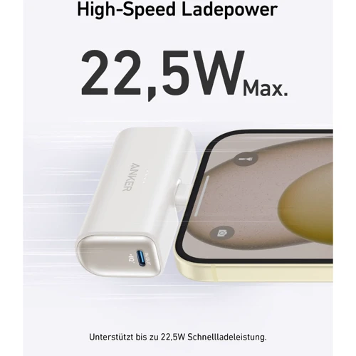 Внешний аккумулятор Anker Powerbank 5000mAh Nano 22,5W USB-C Shell White фото 6