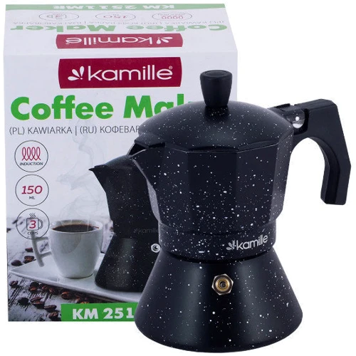 Кофеварка гейзерная Kamille 150 мл (2511MR): Материал Алюминий