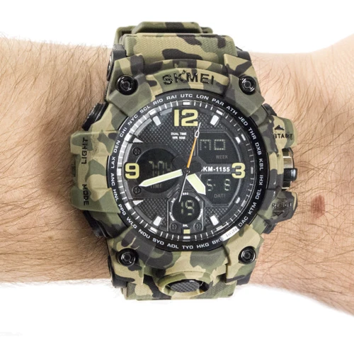 Наручные часы Skmei 1155B Green Camo (1155BBOXGCM): Механизм Кварцевый
