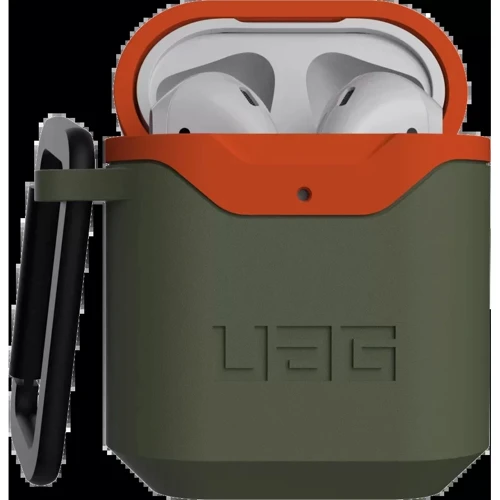 Чехол для наушников Urban Armor Gear UAG Std. Issue Hard 001 (V2) Olive/Orange (10242F117297) for Apple AirPods 1/2: Особенности С карабином