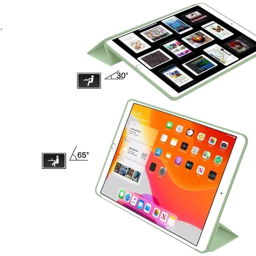 Аксессуар для iPad BeCover Tri Fold Soft TPU Silicone Green for iPad Air 2020/iPad Air 2022 (711131): Особенности трансформируется в подставку, Удобно держать в руке, Стильный дизайн, Стильный внешний вид, Приятен на ощупь, Надежная защита от царапин и загрязнений