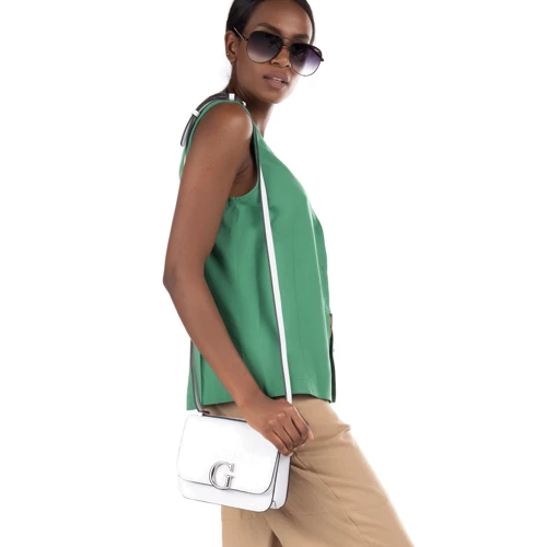 Женская сумка кросс боди Guess Corily Convertible Xbody Flap белая (HWVY7991780-WHI): Тип ручки Плечевой ремень, Короткая ручка