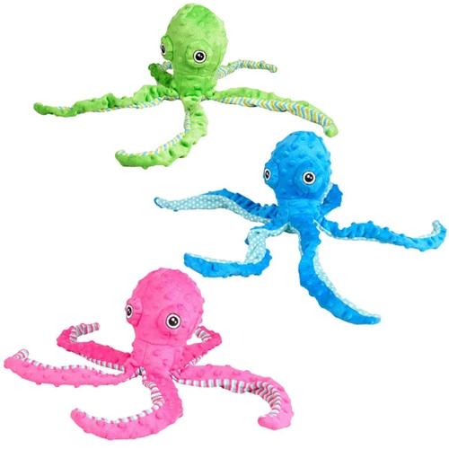 Мягкая игрушка Flamingo Bubbly Plush Octopus осьминог для собак 12х8х39 см