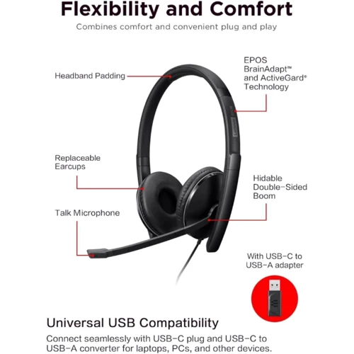 Наушники Lenovo Wired ANC Gen 2 Black (4XD1M45627): Тип конструкции накладные