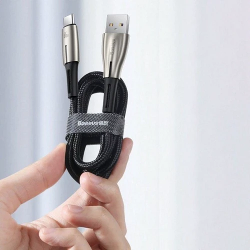 Кабель Baseus USB Cable to USB-C Water Drop-Shaped Lamp PD 66W 1m Black (CATSD-M01) фото 6