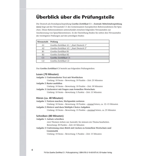 Fit fürs Goethe-Zertifikat C1 mit Audio-CD: Виробник Hueber