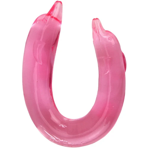 Двухсторонний фаллоимитатор LYBAILE Double Dolphin Pink
