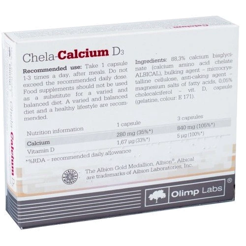 Olimp Chela-Calcium D3 30 caps: Форма выпуска Капсулы