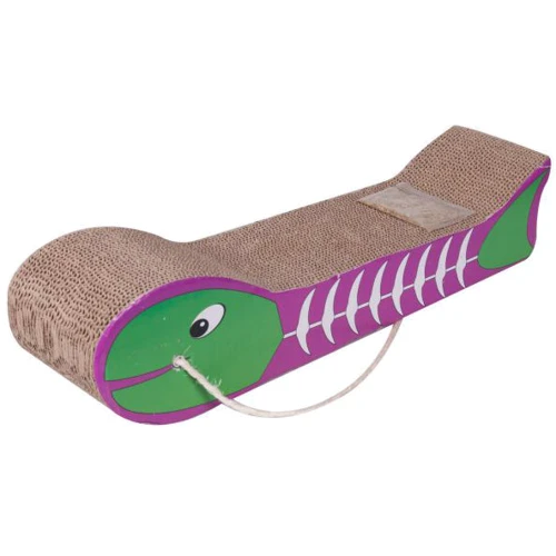 Когтеточка Flamingo Fish Bone Scratching Board для котів картонна 48х12х11 см