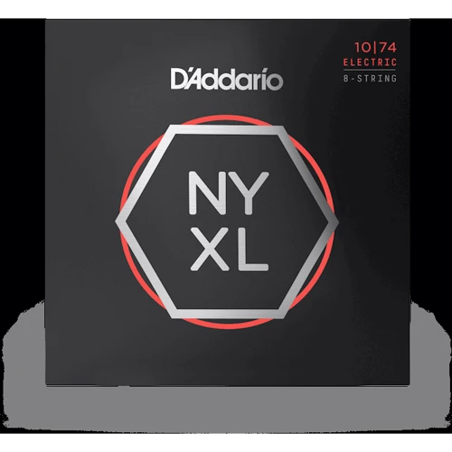 Струна для гитар Набор струн D'addario NYXL1074 Light Top/Heavy Bottom 8-String (10-74)