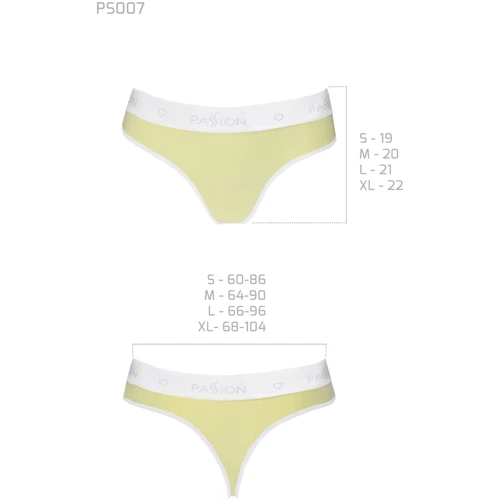 Спортивные трусики-стринги Passion PS007 PANTIES yellow, size S