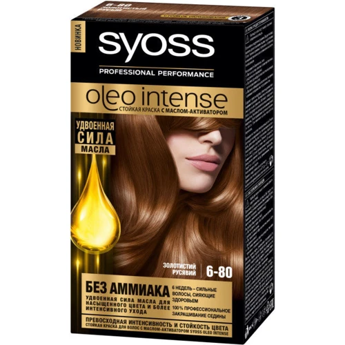 SYOSS Oleo Intense 115 ml Фарба для волосся без аміаку 6-80 Золотистий русявий