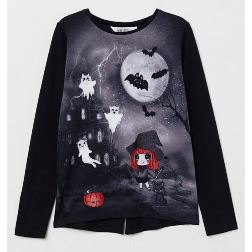 Лонгслив H&M 512-6520508 92 см черный