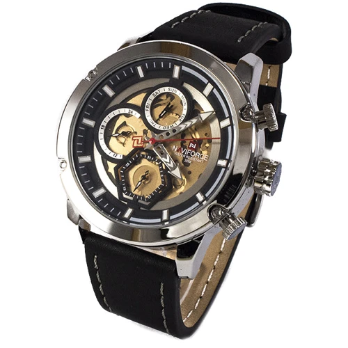 Наручные часы Naviforce 9167 Silver Black (NF9167BOXSB): Тип циферблата Аналоговый (стрелочный)