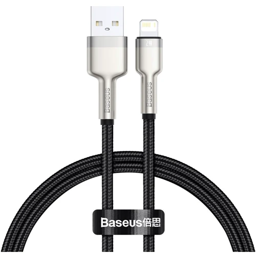 Кабель Baseus USB Cable to Lightning Cafule Metal 2.4A 25cm Black (CALJK-01)