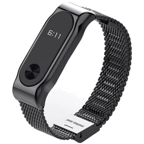 Металлический ремешок для Mi Band 2 Black 14mm