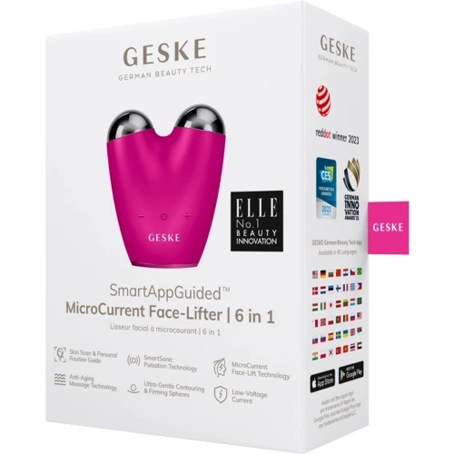 Микротоковый подтягиватель лица GESKE MicroCurrent Face-Lifter 6в1 magenta (HB0131): Производитель GESKE