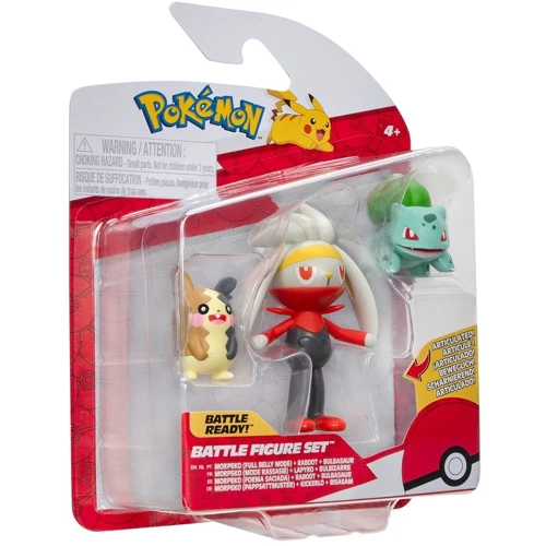 Набор игровых фигурок Pokemon W18 - Морпеко, Бульбазавр, Рабут (PKW3055): Тип Игровая фигурка