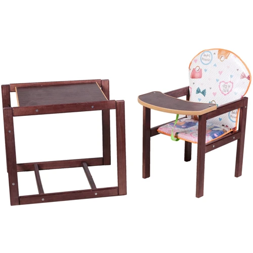 Стульчік- трансформер Наталка Зайчик-22 темний білий (сердечка, сумки, бантики) (шістсот двадцять одна тисяча вісімсот п'ятьдесят два)