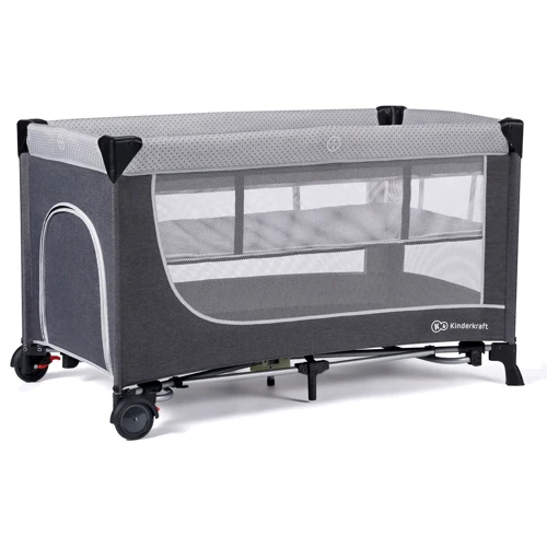 Кровать-манеж Kinderkraft Leody Grey (KCLEOD00GRY0000)