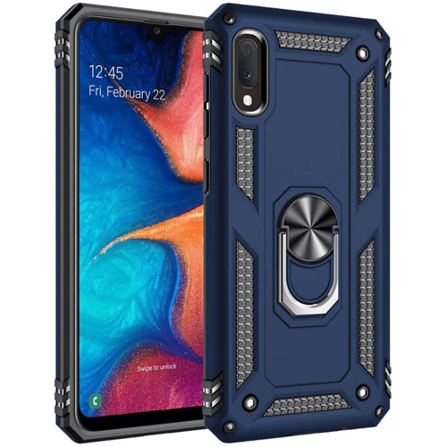 

Mobile Case Shockproof Serge Magnetic Ring Navy Blue for Samsung A022 Galaxy A02