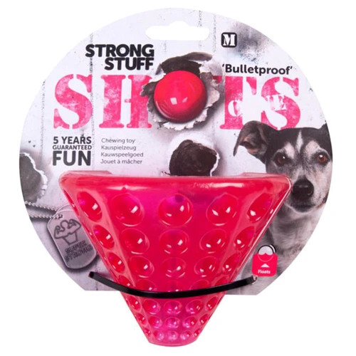 Игрушка Flamingo Shots Cone для собак суперпрочная, плавающая 14х11 см красная (514867)