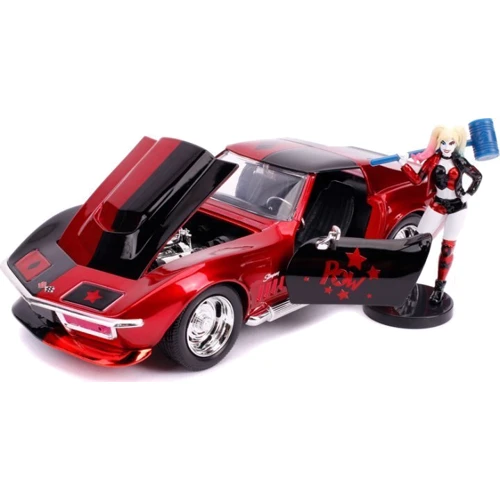 Машина металлическая Jada Chevrolet Corvette Stingray (1969) + фигурка Харли Квинн Красная1:24 (253255019) фото 10