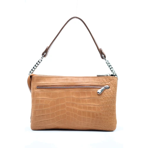 Женская сумка через плечо ARTiS Bags светло-коричневая (2046 7015-4621): Фактура Матовая, Гладкая, Под змею