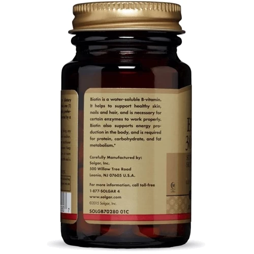 Solgar Biotin Солгар Биотин 300 mcg 100 таблеток: Форма выпуска Таблетки