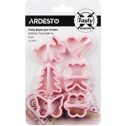 

Набор форм для печенья Ardesto Tasty baking 6 шт. розовый (AR2308PP)