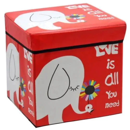 Корзина-пуфик для игрушек Mic Слон, красный (44806): Производитель Mic