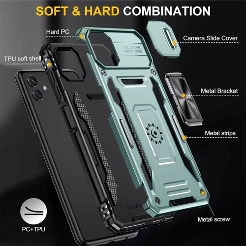 Чохол для телефона Mobile Case Camshield Army Ring Light Green для Samsung A055 Galaxy A05: Сумісність Samsung A055 Galaxy A05
