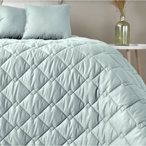 Покривало IDEIA Стиль Cube 210х240 м'ята/світло-сірий (8-32405)