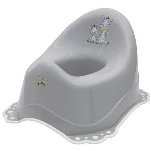 Горшок Maltex Baby Зебра с нескользящими резинками Серый (3910461)