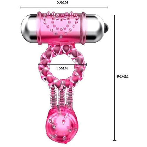 Эрекционное вибро кольцо с стимулятором клитора Sweet Vibration Ring, BI-014080