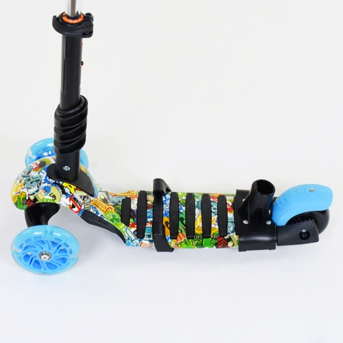Самокат 5в1 Best Scooter (PU колеса с подсветкой) Абстракция Multicolor (74068): Материал колес полиуретан