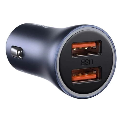 Зарядное устройство Baseus Car Charger 2хUSB Golden Contactor Pro 40W Dark Gray (CCJD-A0G) with USB-C Cable: Сила тока 2.4А и более