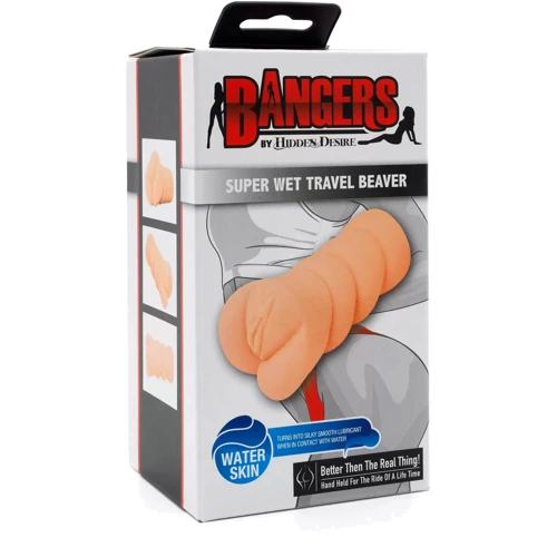 Реалистичный мастурбатор Hidden Desire Bangers Super Wet Travel Beaver (телесный)