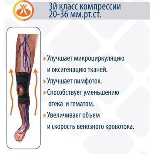 Бандаж коленного сустава Orliman Rodisil гибкие шарниры размер XL (8104/5) фото 5