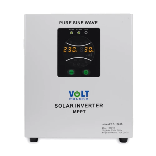 Гібридний сонячний інвертор Volt Polska SINUS PRO 1000 S 12/230V (700/1000W) + 30A MPPT: Тип Гибридный