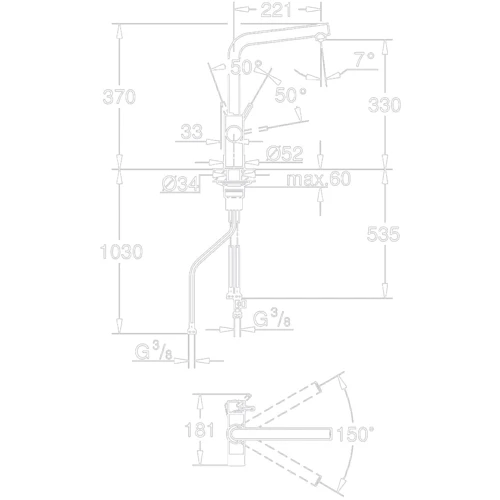 Смеситель для кухонной мойки Grohe Blu Pure Minta 30600000