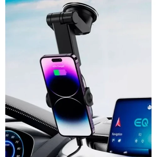 Держатель XO Car Holder WX038 Wireless Charger 15W Black: Совместимость Apple