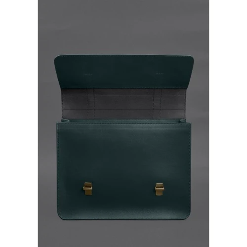 Сумка-сэтчел BlankNote Porte зеленая (BN-BAG-58-malachite): Фактура Матовая, Гладкая
