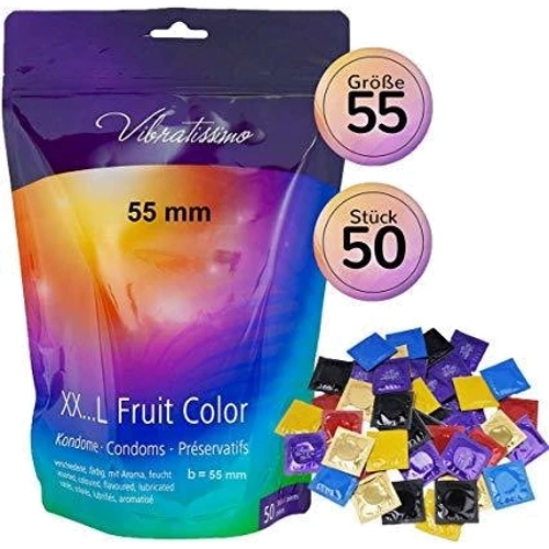 Презервативы Amor Vibratissimo XX... L Fruit Color, 55 мм, 50 шт.