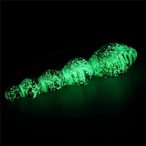 Фаллоимитатор LoveToy Twilight Gleam Glow-in-the-dark Glass Dildo Tantalizing Orbs
