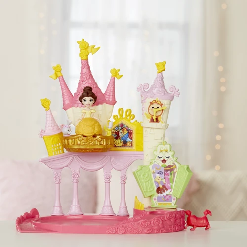 Маленькая кукла Hasbro Disney Princess Белль, крутящаяся и дворец (E1632): Высота, см 7,5
