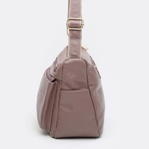 Женская сумка через плечо Keizer бежевая (K16008be-beige): Фактура Матовая, Зернистая